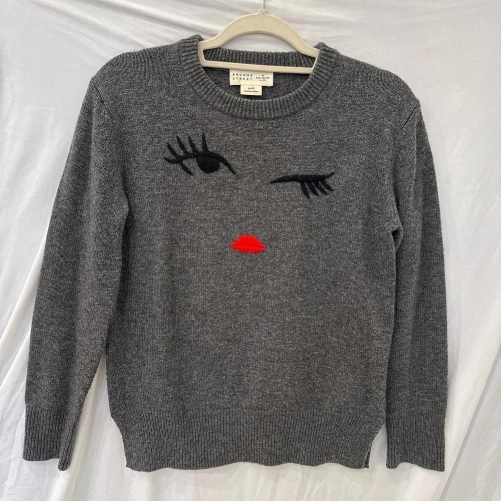 Kate Spade Broome Street Winking Eye Sweater XS